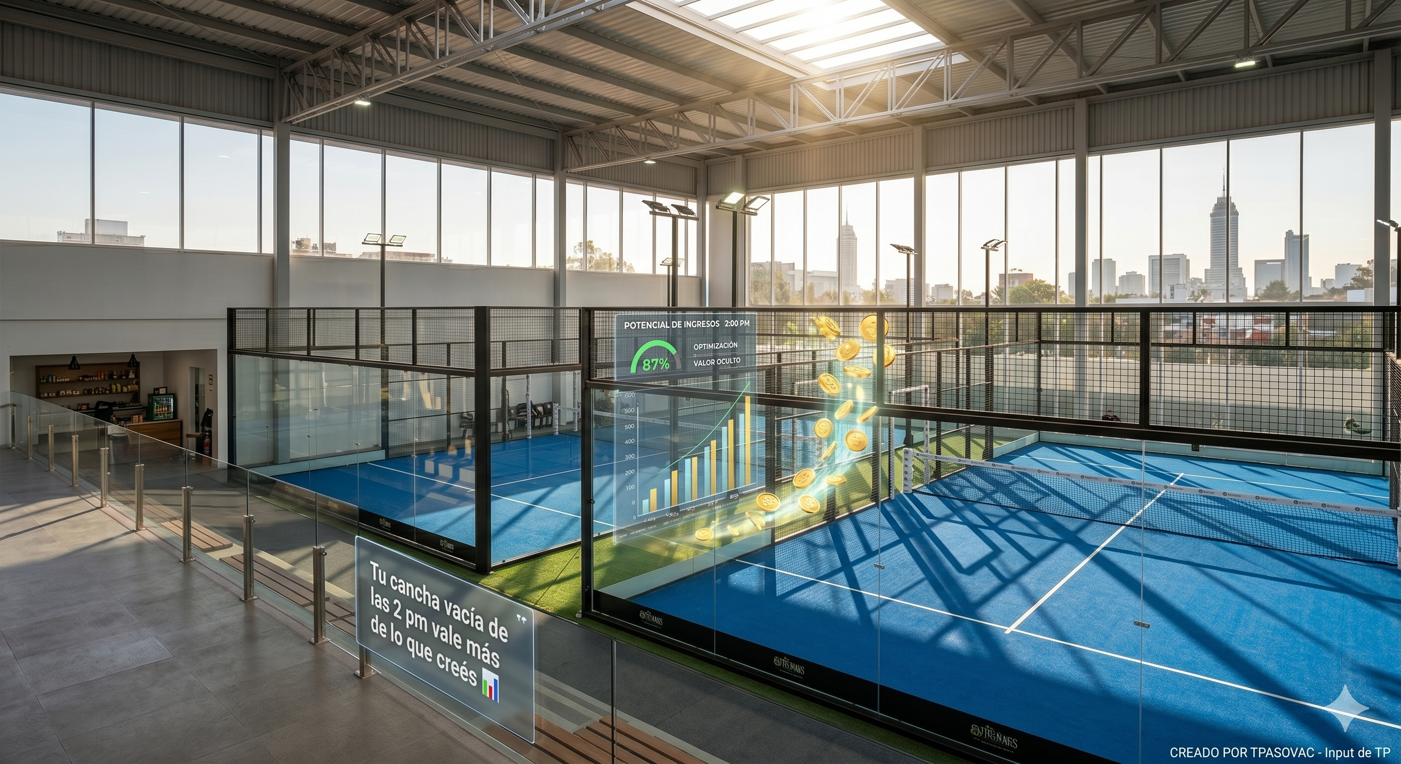 Tu cancha vacía de las 2 pm vale más de lo que creés 📊